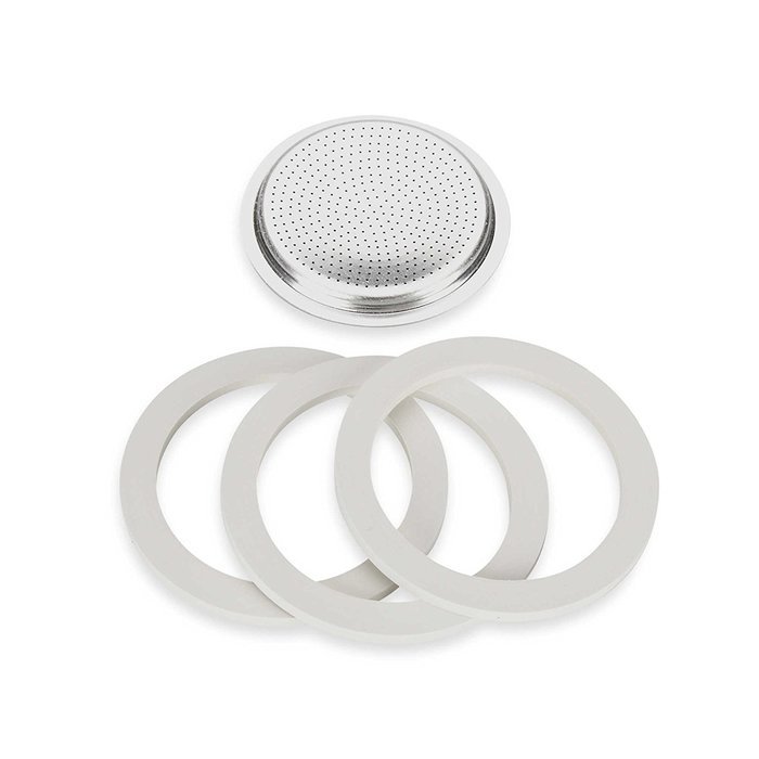 Bialetti Gaskets & Filter Set for Bialetti Moka Express 3-Cup Espresso Machine