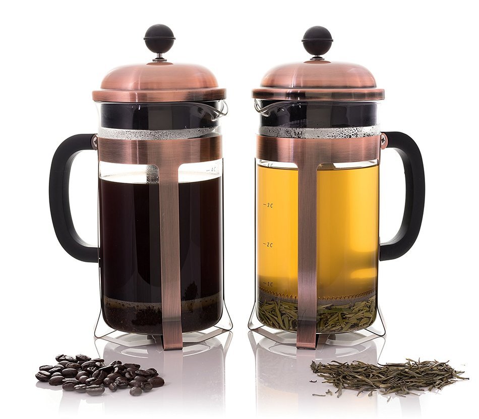 French Press Toughened Glass Cafe Crush Club Carafe 32/34 Ounce, Strong 1 Liter, Universal Beaker N3