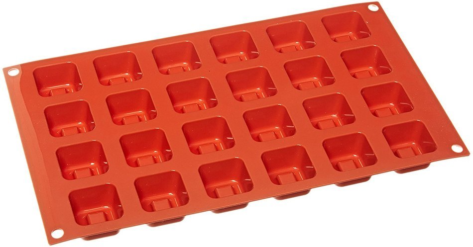 Silikomart SF080/C Silicone Classic Collection Mold Shapes, Square Savarin, Small