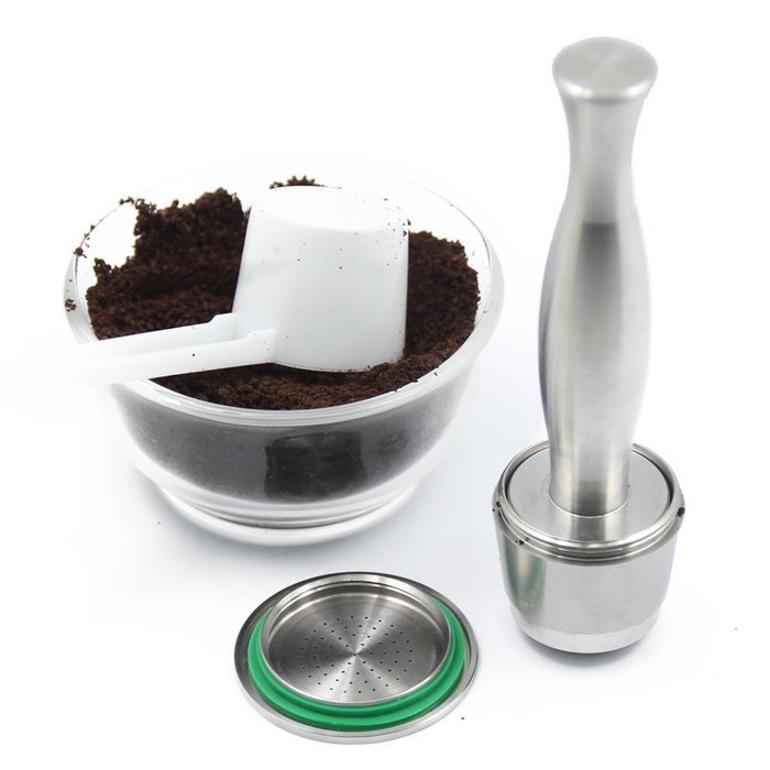 RECAPS Stainless Steel Coffee Tamper Filling Tool for Nespresso Machine Refillable Capsule Pressing Coffee Grind... N5