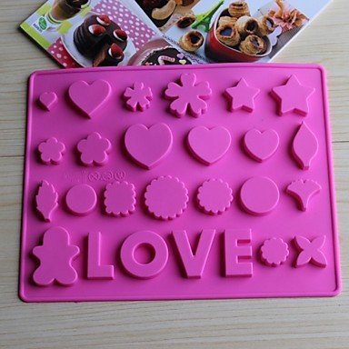 Y&XL&H Bakeware Silicone LOVE Baking Molds for Chocolate (Random Colors) N2