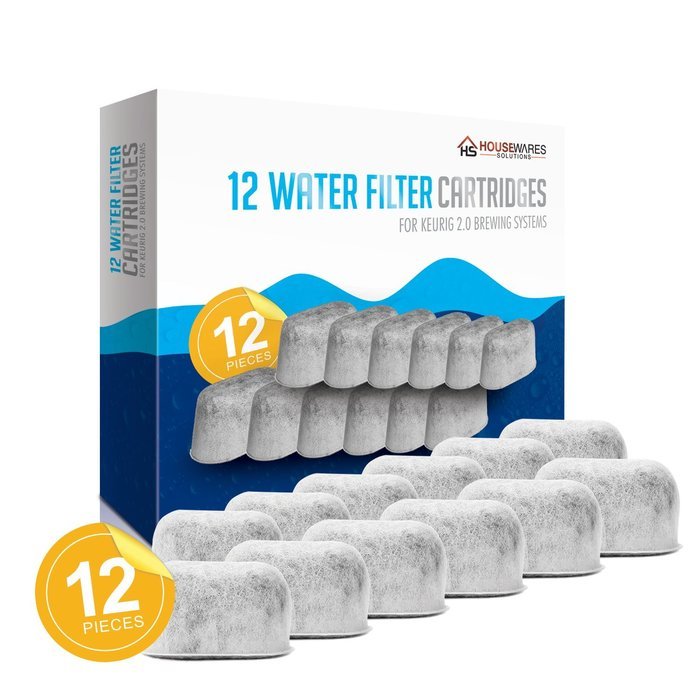 Pack of 12 Replacement Charcoal Water Filters By Housewares Solutions For Keurig 2.0 Brewers N7