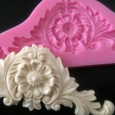 Y&XL&H 3D Flower Vine Icing Sugar Fondant Mold Wedding Cake Modeling Decorating Mould Silicone Cake Border Mold N11