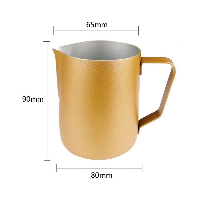 350ML Thick Stainless Steel Coffee Frothing Milk Latte Expresso Art Jug Pitcher - Green , As Described N17