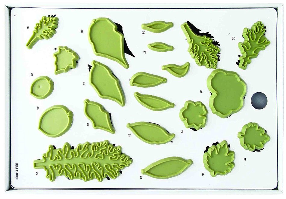 PME 40-Piece Jem Leaf Plastic Cutter Set, Set of 3