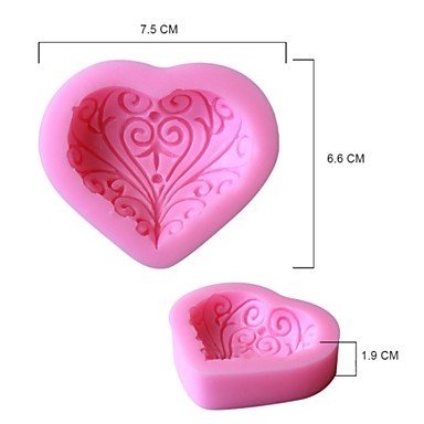 Sher Heart-Shaped Fondant Cake Cake Chocolate Silicone Molds,Decoration Tools Bakeware