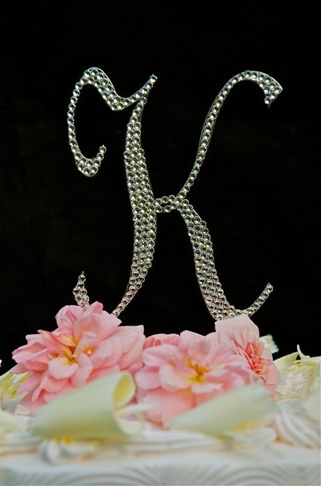 Swarovski Crystal Monogram Wedding Cake Topper Large Letter G N6