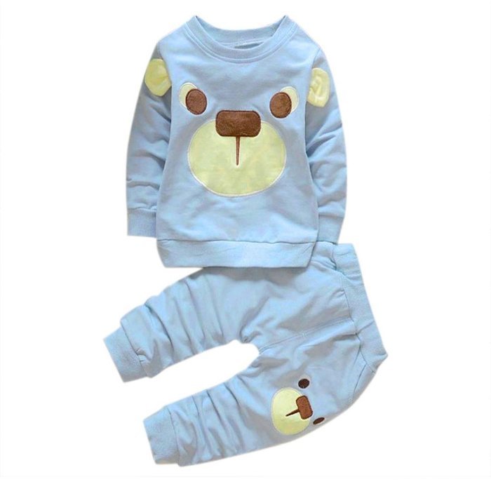 Clothes Set ,BeautyVan Toddler Baby Boys Kids Bear Print Shirt Tops+ Long Pants Clothes Outfits Set (3T, Light... N10
