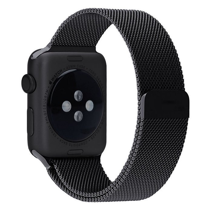 Juzi&reg; Milanese Stainless Steel Bracelet Magnetic Closure Clasp Loop Mesh Band for Apple Watch iWatch Sport & Edition...