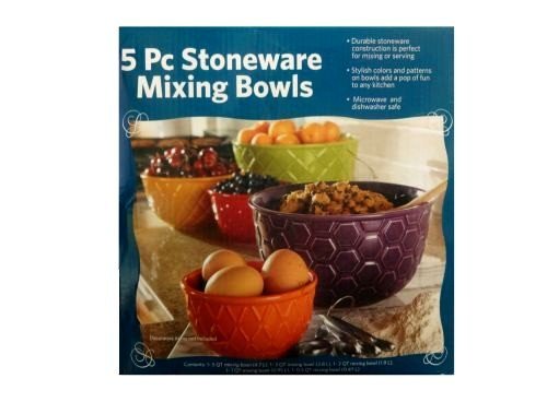 Stoneware Mixing Bowl Set 5Pc