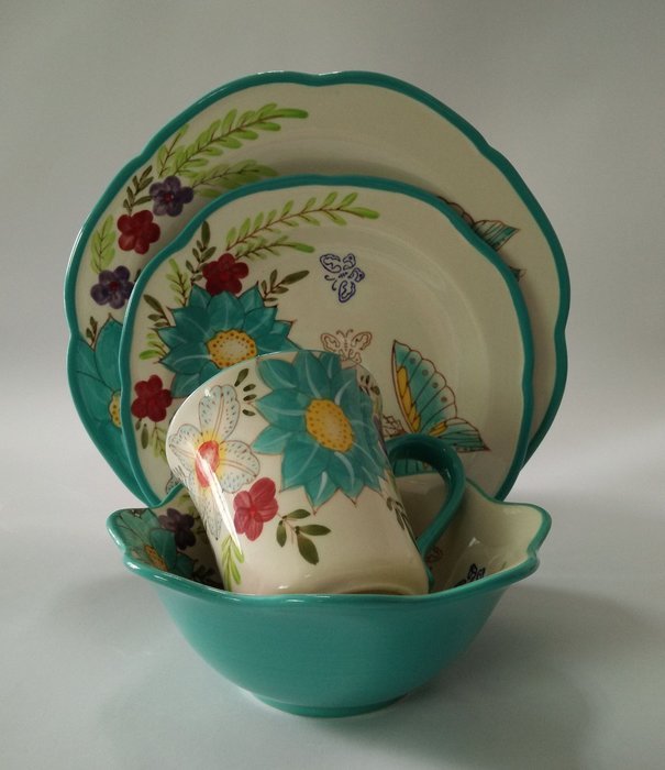 LG Dinnerware Set, 16-piece - Turquoise Blue N6