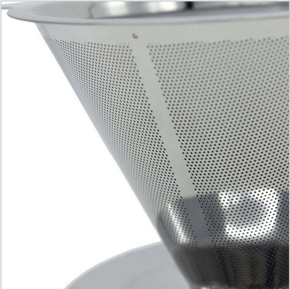 Bailyn 304 Stainless Steel Pour Over Coffee filter with coffee scoop, 18/8 double mesh permanent reusable coffee... N2