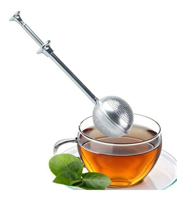 Vivian Stainless Steel Long Handled Tea Ball Strainer Tea Infuser N4