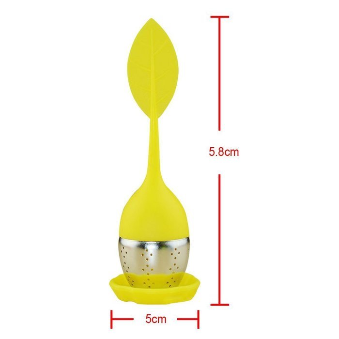 Kaimao Tea Strainer / Tea Infuser Easy to Use and Clean with Silicone Base 6.2(L)x1.8(W)inches---Blue N4