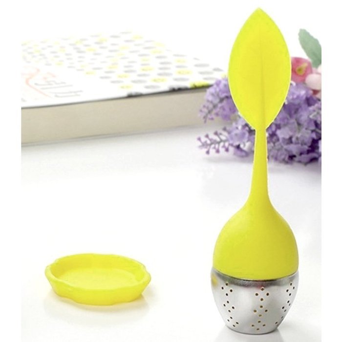 Kaimao Tea Strainer / Tea Infuser Easy to Use and Clean with Silicone Base 6.2(L)x1.8(W)inches---Blue N5