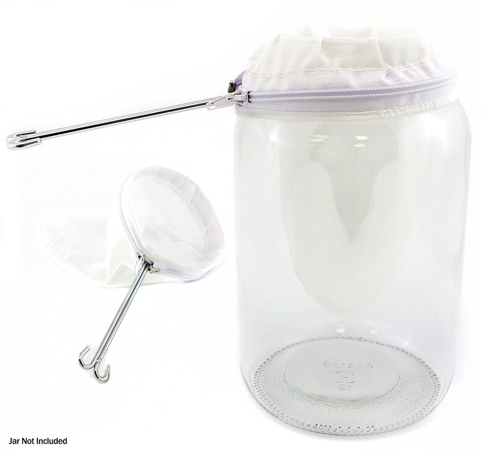 Thai Iced Tea Filter, Traditional Stainless Steel Thai Tea Strainer with Zipper Removable Strainer Sock N9