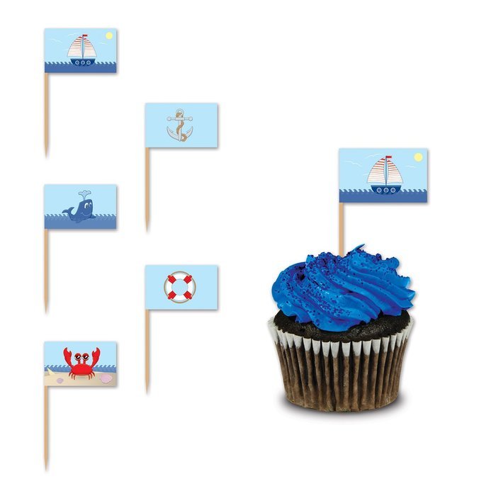 Beistle Nautical Picks, 2 1/2-Inch, Multicolor