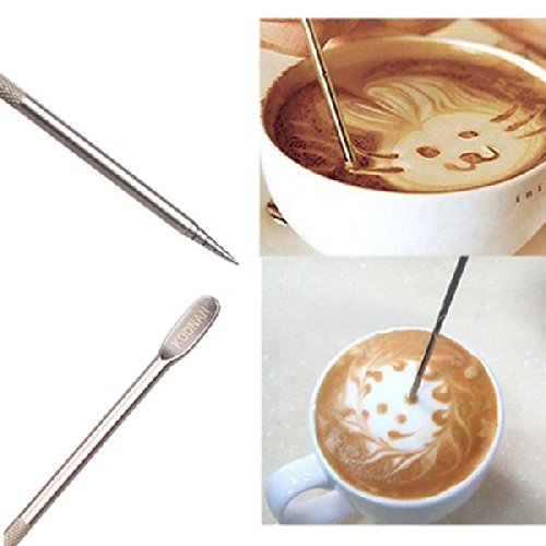 Soooku Barista Household Coffee Cappuccino Latte Espresso Steel Art Pen Stainless Tool N2