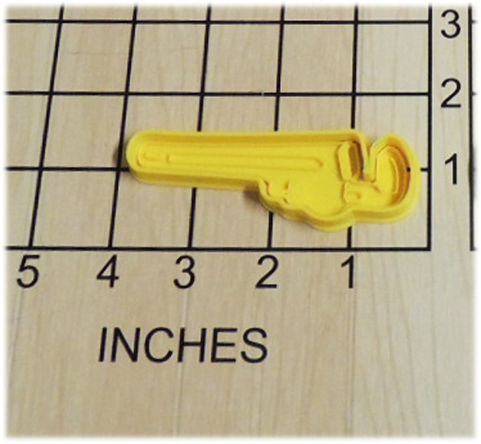 Pipe Wrench Tool Shaped Cookie Cutter and Stamp #1199