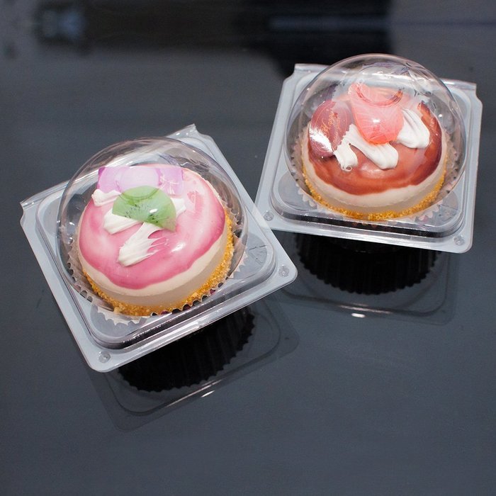Clear Small Plastic Cupcake Pods with a Secure Closure Box (100 PCS/Pack) N4