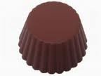 Polycarbonate Fluted Round Chocolate Mold, 18 Cavities