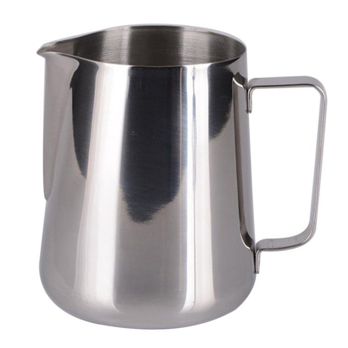 Milk Pitcher, Frothing Pitcher, Gotd Stainless Steel Milk Cup Milk Frothing Pitcher 350ML 12 Oz (Silver) N6