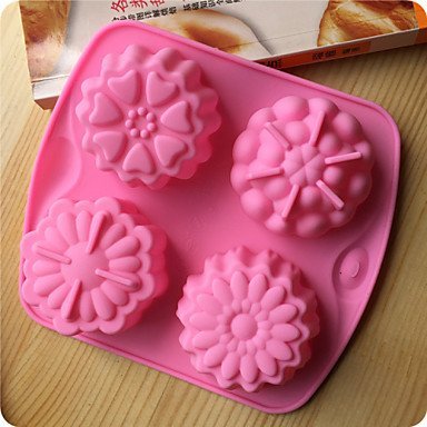 Y&XL&H Bakeware Silicone Flowers Shaped Baking Molds for Cake Chocolate Jelly N2