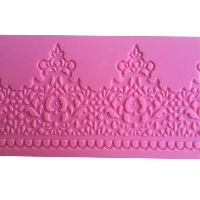 FLY Lace Mold Imperial Crown Shape Silicone Tools Cake Decorating,Pink