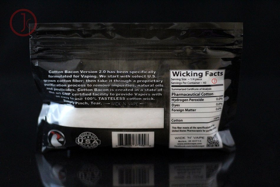 COTTON BACON 2.0 BY WICK'N'VAPE Medical Grade Organic Cotton