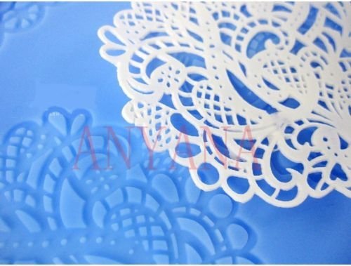 Anyana Musical Instruments and Notes Lace mat Border Decoration Fondant cake mold mould N2