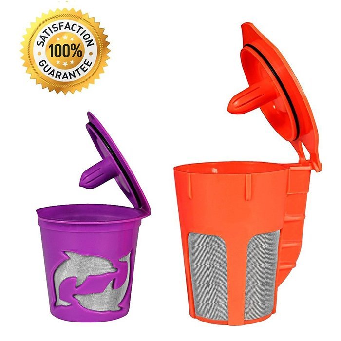 Keurig 2.0 Reusable/Refillable K Cup and K Carafe Coffee Filters Pod Combo with Permanent Stainless Steel Micro... N5