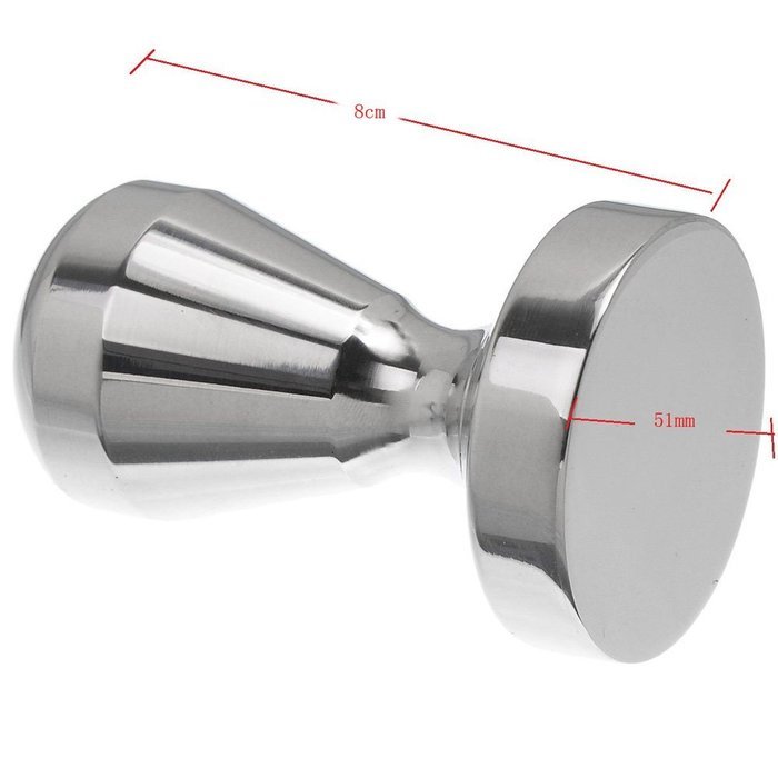 Sealike 51mm Heavyduty Stainless Steel Coffee Bean Espresso Tamper Espresso Press Flat Base with Stylus N2