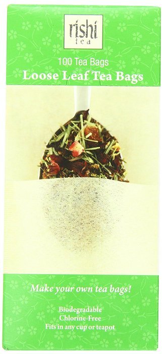 Rishi Tea Loose Leaf Paper Tea Filter Bags, 100-Count Box(Pack of 6) N2