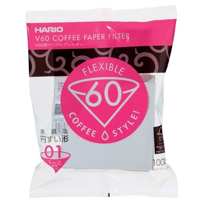 HARIO V60 Coffee Filter 100 Sheets 10-packs (Dripper 01, White) N3