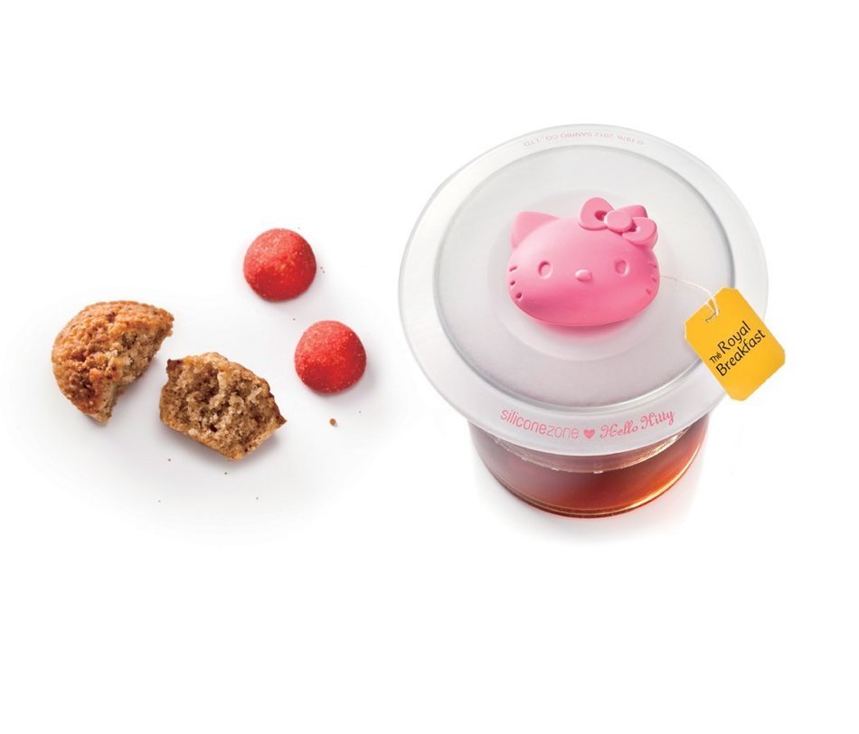 Siliconezone Hello Kitty Collection 4.1" Silicone Cup Lid, Pink N2