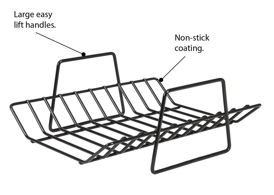 Culina Oven to Stove 16 Roaster Pan Tri-ply Stainless Steel with Non-stick Roasting Rack and Bonus Carving Set. N3