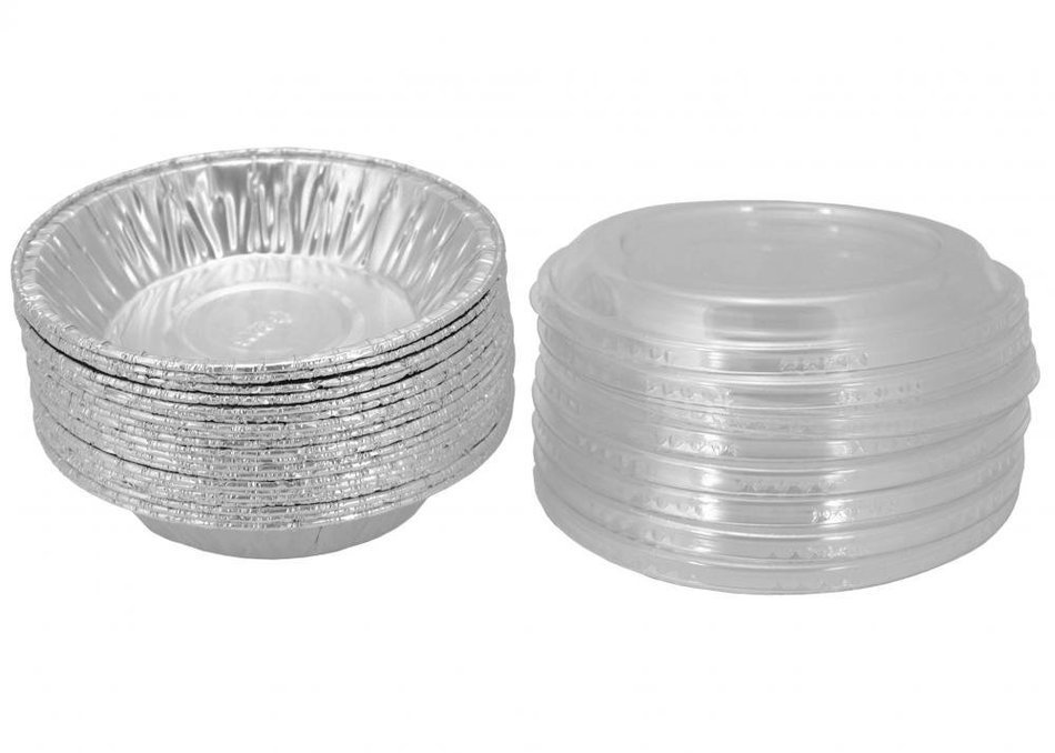 Aluminum Foil 3 7/8" For Mini Pie/Tart Pans Pot-Pie Tins With Lid 20 Sets. N2