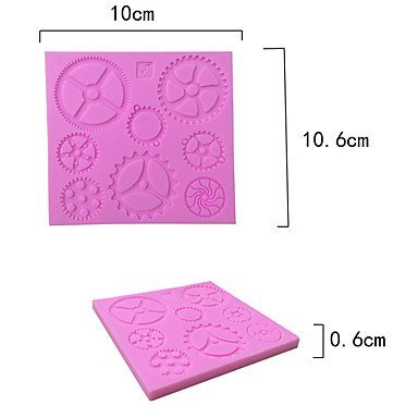 Y&XL&H Large Gears Type Candy Fondant Cake Molds For The Kitchen Baking Molds N3
