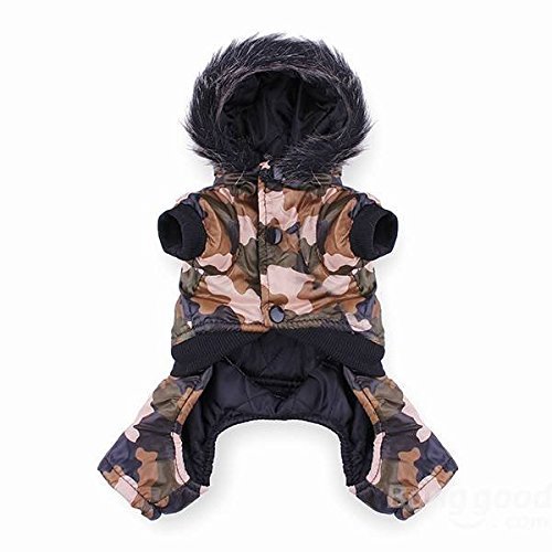 Saver Pet Dog Detachable Camouflage Waterproof Windbreaker Coat Jumpsuit N4