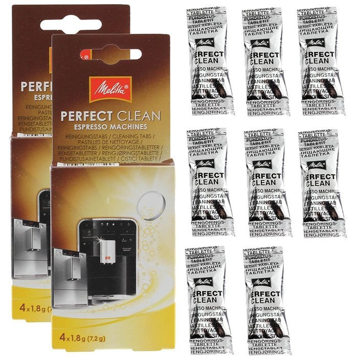 Melitta Perfect Clean Coffee Machines Descaler Cleaning Tablets (Pack of 8)