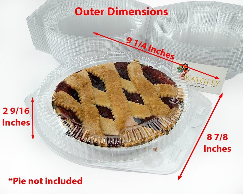 Katgely 8 Inch Plastic Pie Containers With Deep Dome (Pack of 20) N2
