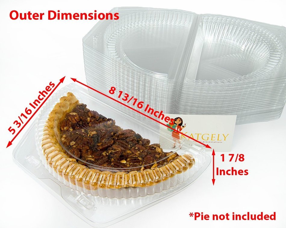 Katgely 8 Inch Plastic Pie Containers With Deep Dome (Pack of 20) N4