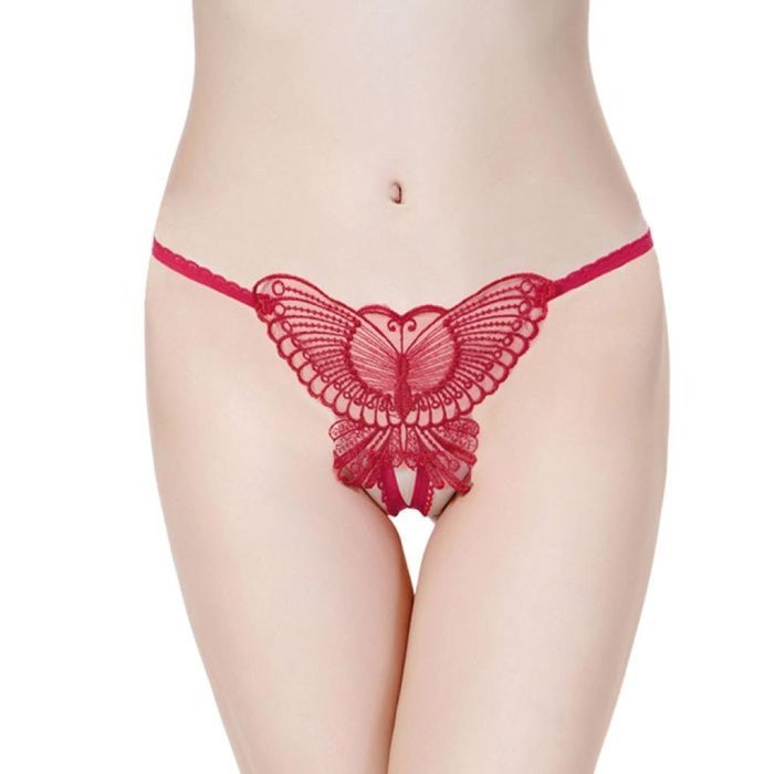 Underpants ，Beautyvan Comfortable 2016 New Embroidery Panties Briefs Lingerie G-string Fashion Thongs (Red) N4
