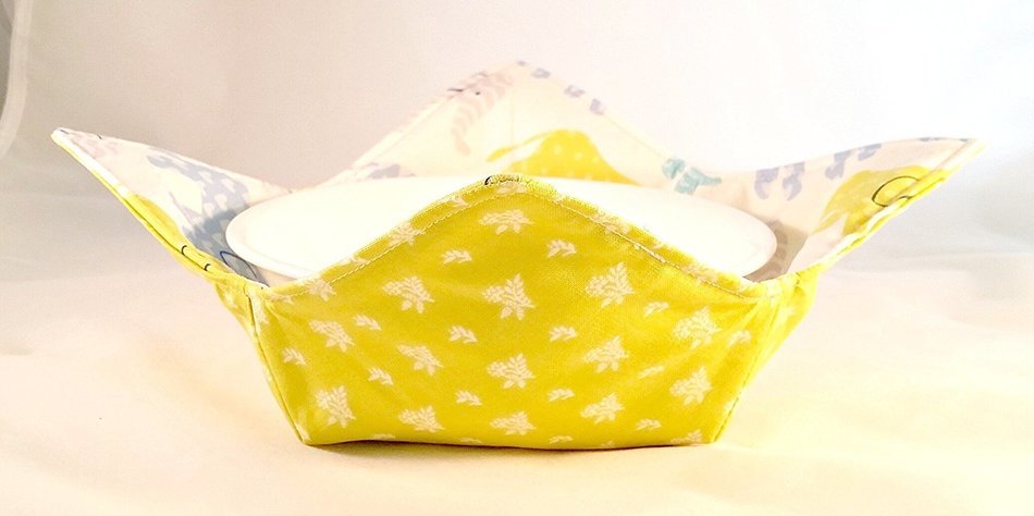 Microwave Bowl Cozy Elephant Print N3