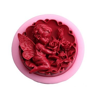 Y&XL&H 3D Angle and Rose Patterned Silicone Mold, Random Color N5