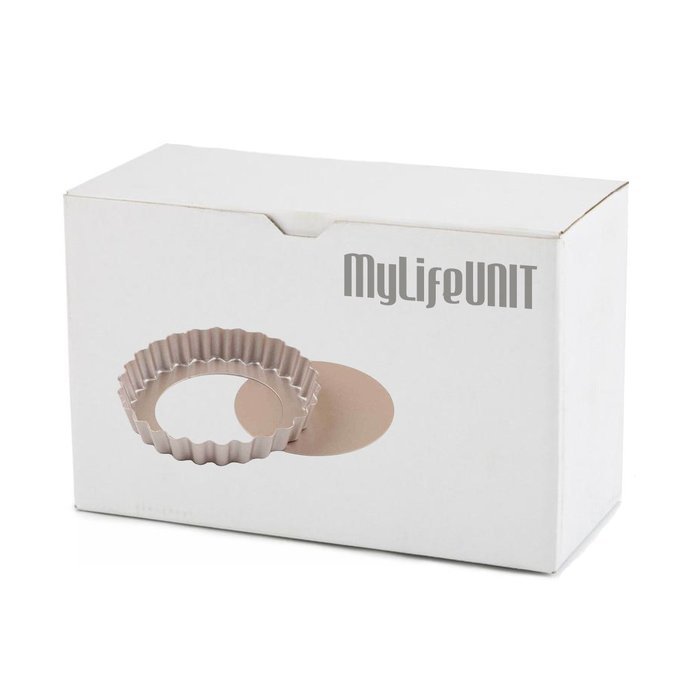 MyLifeUNIT 4 Inch Loose Bottom Mini Tart Pans, Nonstick Round Tart Quiche Pan, Set of 4 N3