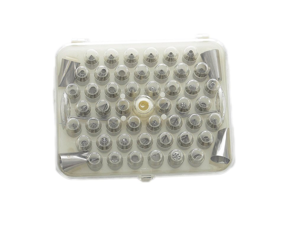 Milliard Stainless 52-Piece Stainless Steel Pastry Decorating Tips for an Easy Do it Yourself Cake/Cookies/Cupcake... N3