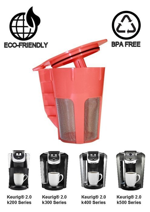 Reusable Carafe K-Cup - Carafe Coffee Filter K Cup for Keurig 2.0 K200, K300, K400, K500 Series N2