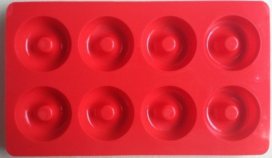 Virtual Store USA 8 Cavity Silicone Baking Mold for Donuts, Brownies, Cupcakes, Cornbread, Cheesecake, Puddin... N2