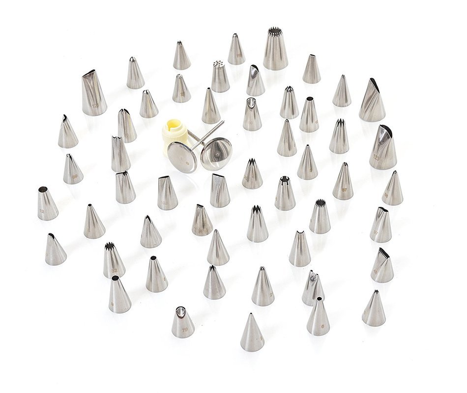 Milliard Stainless 52-Piece Stainless Steel Pastry Decorating Tips for an Easy Do it Yourself Cake/Cookies/Cupcake... N5